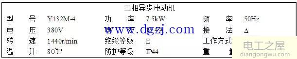 三相異步電動機銘牌參數技術數據