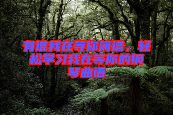 有誰我在等你簡譜，輕松學習我在等你的鋼琴曲譜