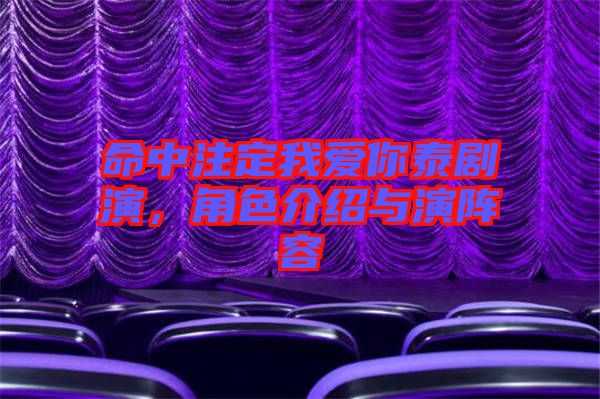 命中注定我愛(ài)你泰劇演，角色介紹與演陣容