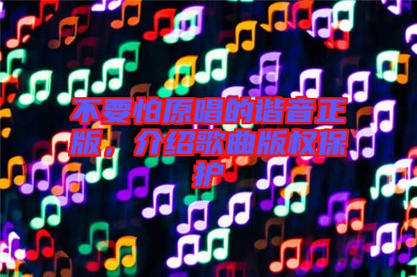 不要怕原唱的諧音正版，介紹歌曲版權(quán)保護