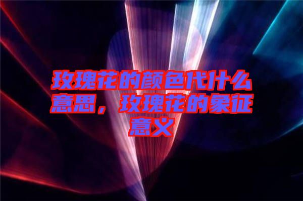 玫瑰花的顏色代什么意思，玫瑰花的象征意義