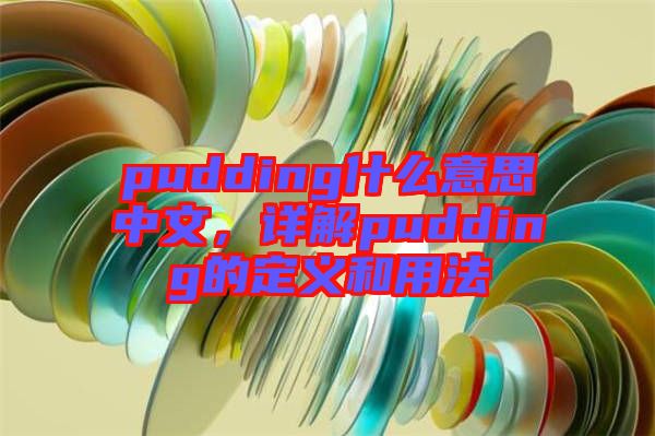 pudding什么意思中文，詳解pudding的定義和用法