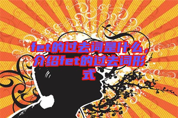 fet的過去詞是什么，介紹fet的過去詞形式