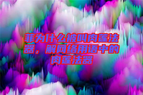 菲為什么被叫肉蓮法器，解網絡用語中的肉蓮法器