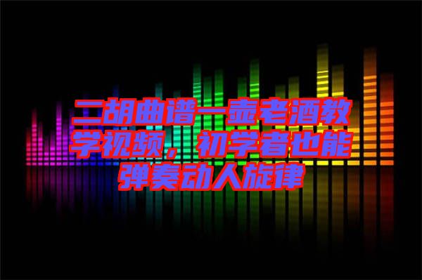 二胡曲譜一壺老酒教學視頻，初學者也能彈奏動人旋律