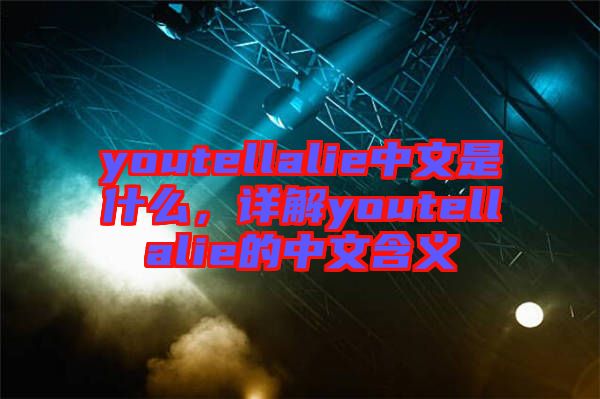 youtellalie中文是什么，詳解youtellalie的中文含義