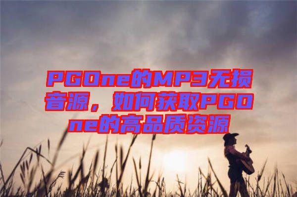 PGOne的MP3無損音源，如何獲取PGOne的高品質資源