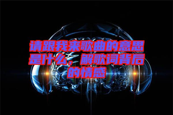 請(qǐng)跟我來歌曲的意思是什么，解歌詞背后的情感