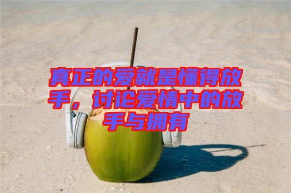 真正的愛(ài)就是懂得放手，討論愛(ài)情中的放手與擁有