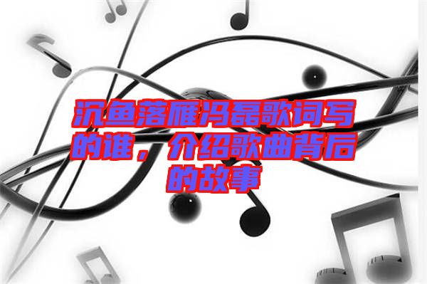 沉魚落雁馮磊歌詞寫的誰，介紹歌曲背后的故事