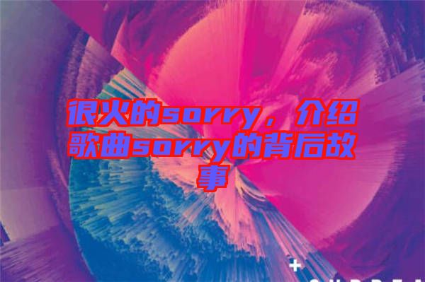 很火的sorry，介紹歌曲sorry的背后故事