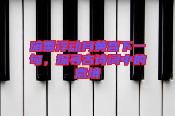 暗香浮動月黃昏下一句，探尋古詩詞中的意境