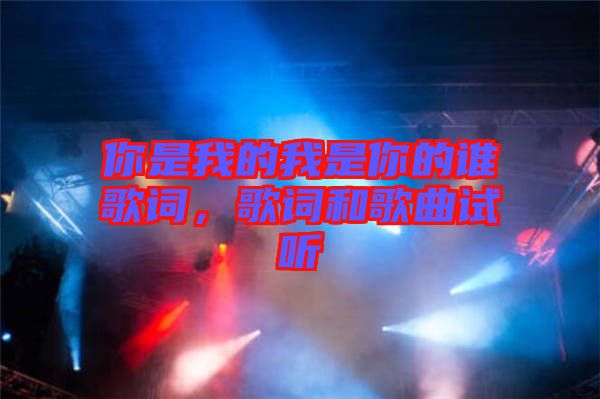 你是我的我是你的誰(shuí)歌詞，歌詞和歌曲試聽(tīng)