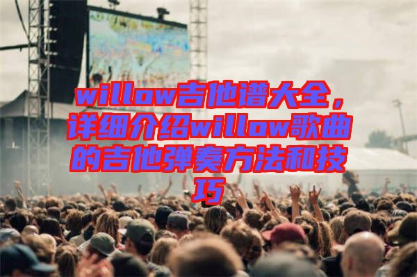 willow吉他譜大全，詳細介紹willow歌曲的吉他彈奏方法和技巧