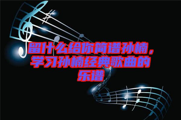 留什么給你簡譜孫楠，學習孫楠經(jīng)典歌曲的樂譜