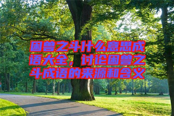 困獸之斗什么意思成語大全，討論困獸之斗成語的來源和含義