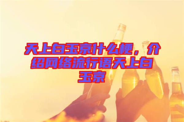 天上白玉京什么梗，介紹網絡流行語天上白玉京