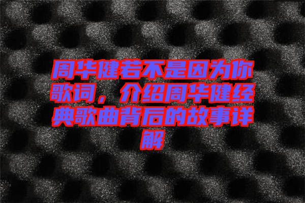 周華健若不是因為你歌詞，介紹周華健經(jīng)典歌曲背后的故事詳解