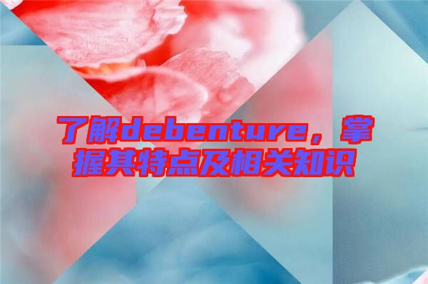 了解debenture，掌握其特點及相關知識