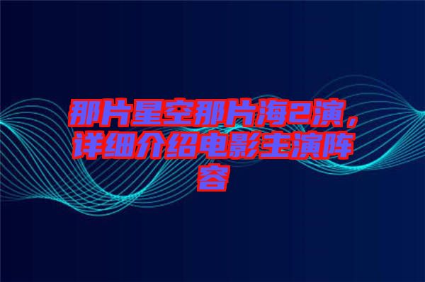 那片星空那片海2演，詳細介紹電影主演陣容