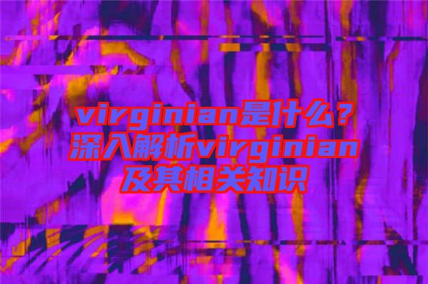 virginian是什么？深入解析virginian及其相關(guān)知識(shí)