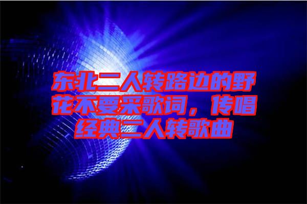 東北二人轉路邊的野花不要采歌詞，傳唱經典二人轉歌曲