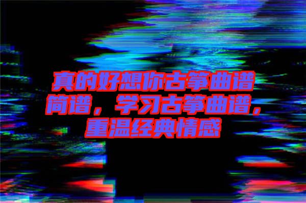 真的好想你古箏曲譜簡譜，學習古箏曲譜，重溫經典情感