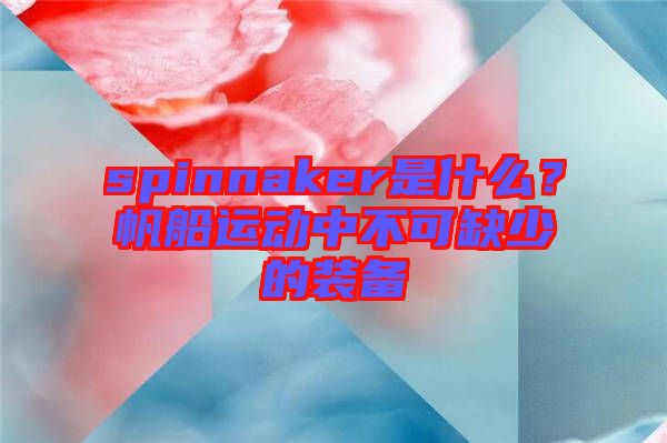 spinnaker是什么？帆船運動中不可缺少的裝備