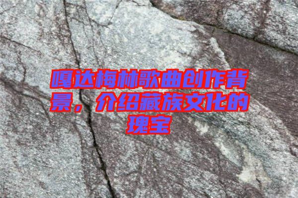 嘎達梅林歌曲創作背景，介紹藏族文化的瑰寶