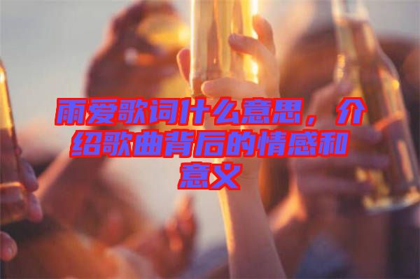 雨愛歌詞什么意思，介紹歌曲背后的情感和意義