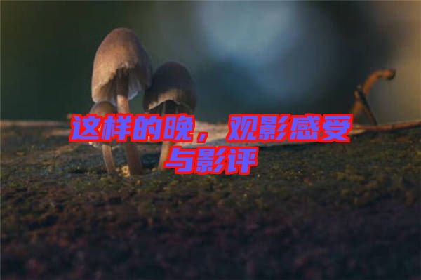 這樣的晚，觀影感受與影評