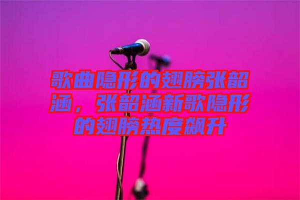 歌曲隱形的翅膀張韶涵，張韶涵新歌隱形的翅膀熱度飆升