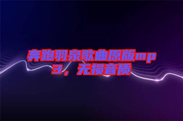 奔跑羽泉歌曲原版mp3，無損音質