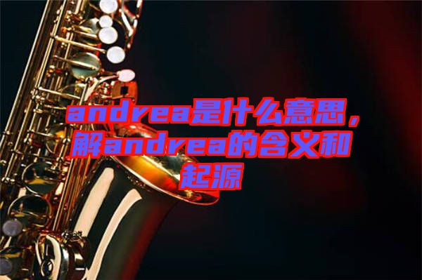 andrea是什么意思，解andrea的含義和起源