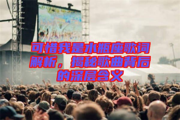 可惜我是水瓶座歌詞解析，揭秘歌曲背后的深層含義