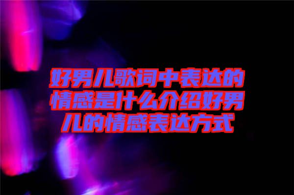 好男兒歌詞中表達(dá)的情感是什么介紹好男兒的情感表達(dá)方式