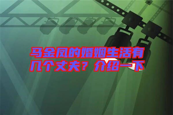 馬金鳳的婚姻生活有幾個丈夫？介紹一下