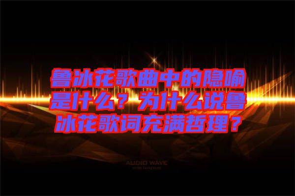 魯冰花歌曲中的隱喻是什么？為什么說魯冰花歌詞充滿哲理？