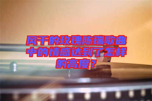 風(fēng)干的玫瑰陳瑞歌曲中的情感達到了怎樣的高度？