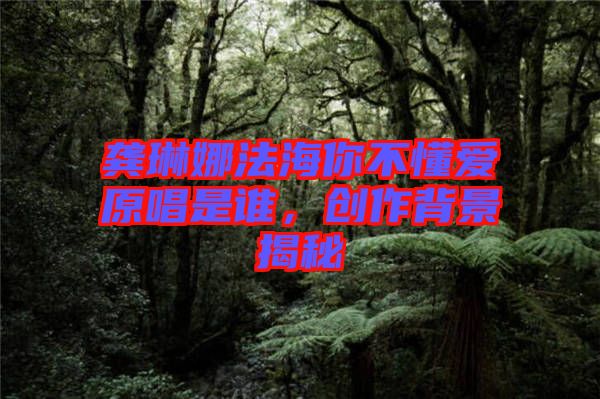 龔琳娜法海你不懂愛原唱是誰，創作背景揭秘